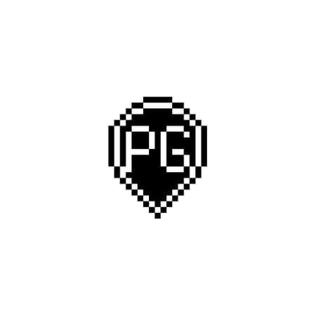 PG creative letter logo design concept for sale in high quality professional design that will print well across any print mediaの写真素材