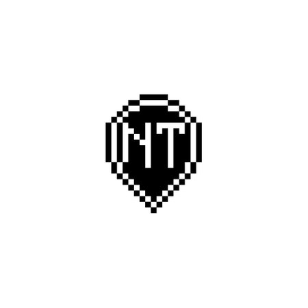 NT creative letter logo design concept for sale in high quality professional design that will print well across any print mediaの写真素材