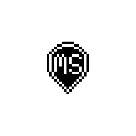 MS creative letter logo design concept for sale in high quality professional design that will print well across any print mediaの写真素材