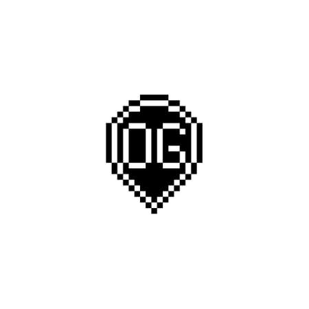 OG creative letter logo design concept for sale in high quality professional design that will print well across any print mediaの写真素材