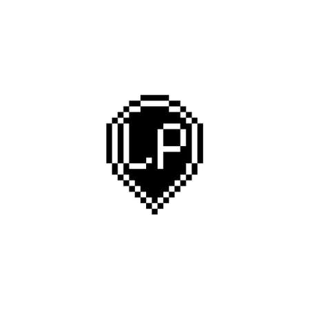 LP creative letter logo design concept for sale in high quality professional design that will print well across any print mediaの写真素材