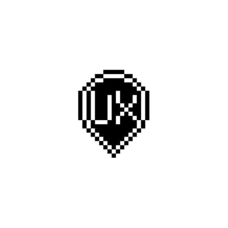 UX creative letter logo design concept for sale in high quality professional design that will print well across any print mediaの写真素材