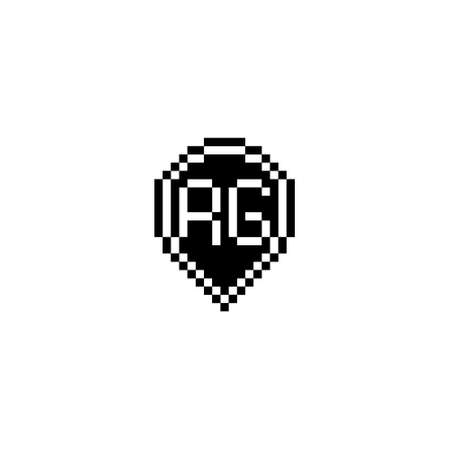 RG creative letter logo design concept for sale in high quality professional design that will print well across any print mediaの写真素材