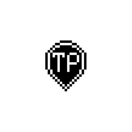 TP creative letter logo design concept for sale in high quality professional design that will print well across any print mediaの写真素材