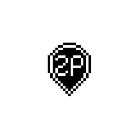 ZP creative letter logo design concept for sale in high quality professional design that will print well across any print mediaの写真素材