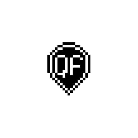 QF creative letter logo design concept for sale in high quality professional design that will print well across any print mediaの写真素材