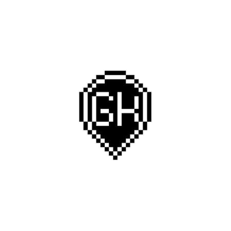 GK creative letter logo design concept for sale in high quality professional design that will print well across any print mediaの写真素材