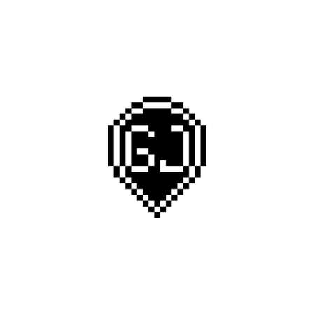 GJ creative letter logo design concept for sale in high quality professional design that will print well across any print mediaの写真素材