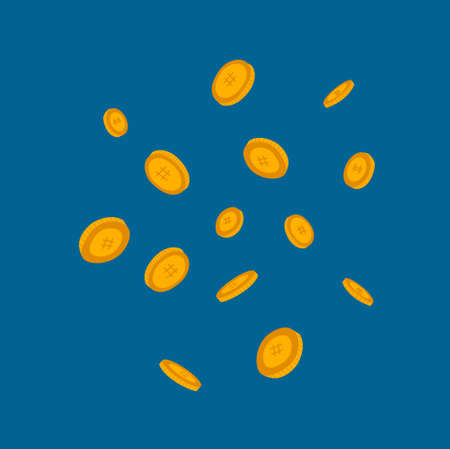 Digital currency or crypto coin fallingのイラスト素材