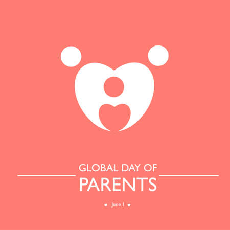 Global day of parents illustration 1st Juneのイラスト素材