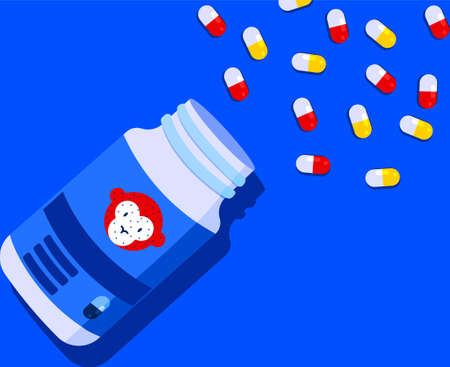 Illustration of monkey pox medication, drugs and medical care for people affected with monkey poxのイラスト素材