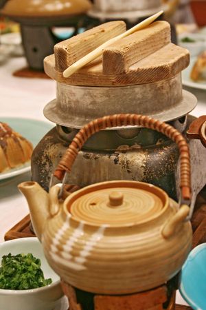 a Japanese food settingの写真素材