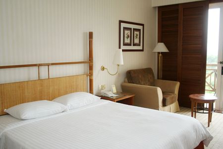 a hotel bedroom