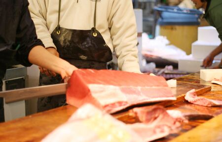 Tsukiji fish market in Japan, Tokyo