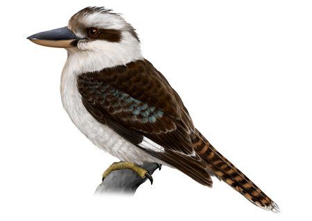 Illustration of Laughing Kookaburra, The Australian bird.の写真素材