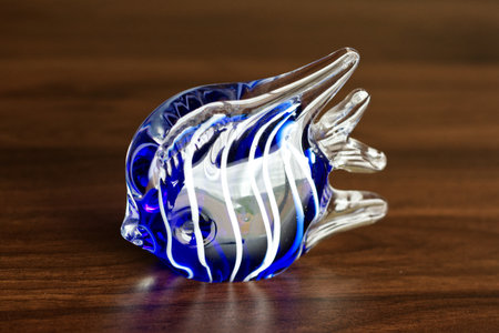 Glass figurine of Butterfly fish.の写真素材