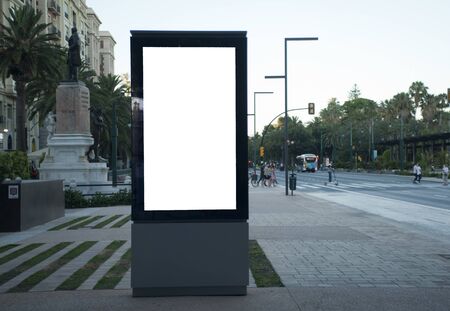 billboard advertising in center cityの写真素材