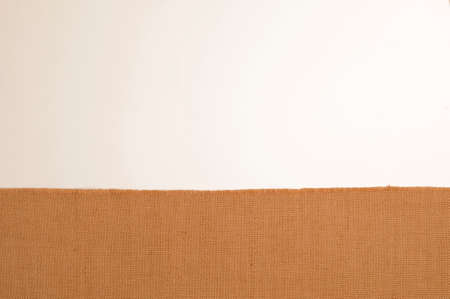 Natural linen texture, white background.top viewの写真素材