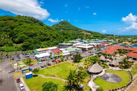 Port of Uturoa, Raiatea, French Polynesiaの写真素材
