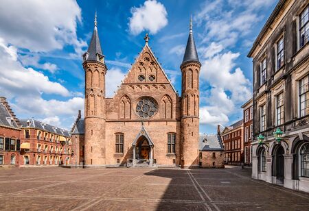 Hall of Knights (Ridderzaal) at Inner Court (Binnenhof), The Hague, Holland, The Netherlandsの写真素材