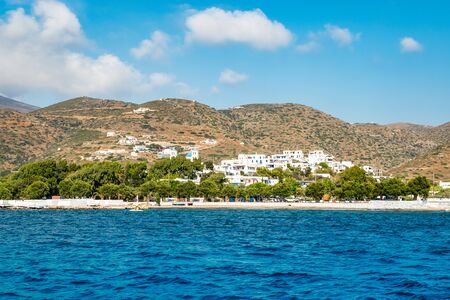 Panoramic landscape view of Amorgos Island, Greece.の写真素材