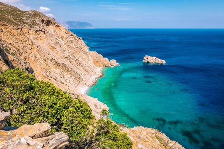 Amorgos Island, Cyclades, Aegean Sea, Greece.の写真素材