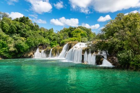 Waterfalls of Krka National Park, Croatiaの写真素材