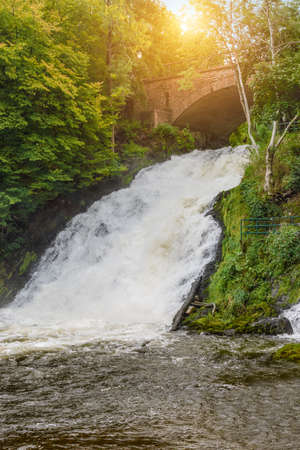 Waterfall in Coo, Ardennes, Belgium.の写真素材