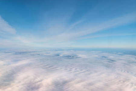 Blue sky above the clouds.