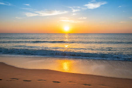 Beautiful sunset on the beach.の写真素材
