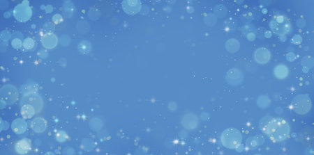 Abstract blue bokeh texture background.の写真素材