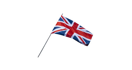 Flag of United Kingdom isolated on white background. Union Jack Flag.の写真素材