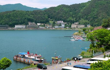 A fairytale-like town and Ashi Lake, Japan