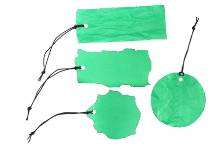 collection of various price tag or address labelsの写真素材