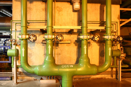 Regulating station with pressure relief valves.の写真素材