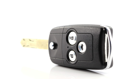 car key isolated on white backgroundの写真素材