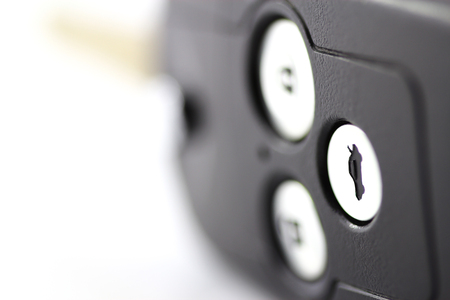 car key isolated on white backgroundの写真素材