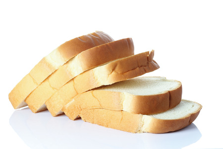 sliced bread isolated on white background