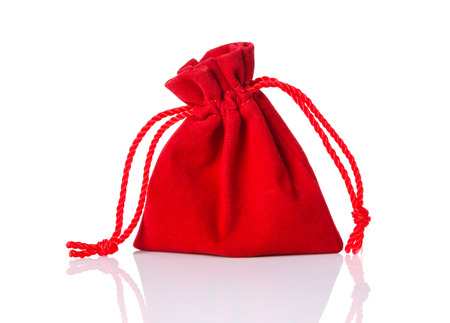 Red bag Isolated on whiteの写真素材