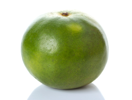 Tangerine isolated on white backgroundの写真素材