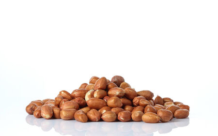Peanuts Isolated on a white backgroundの写真素材