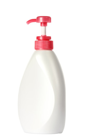 plastic bottle of body care and beauty productの写真素材