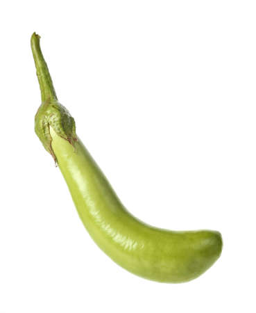 green eggplant on white backgroundの写真素材