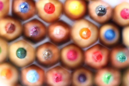 Color pencils. Texture or backgroundの写真素材