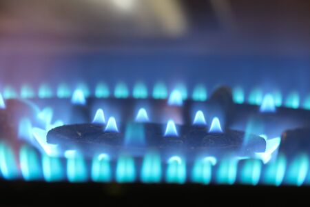 Gas burners in the kitchen oven