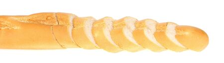 French baguette isolated on white