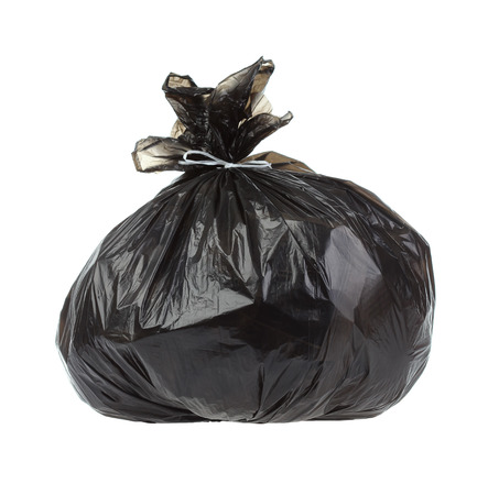 garbage bag on white backgroundの写真素材