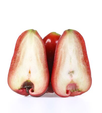 Rose apples or chomphu isolated on white backgroundの写真素材