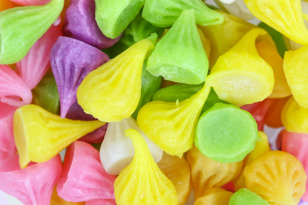 Thai candy dessert Aalaw candy isolate on whiteの写真素材