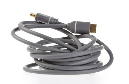 HDMI cable isolated on a white backgroundの写真素材